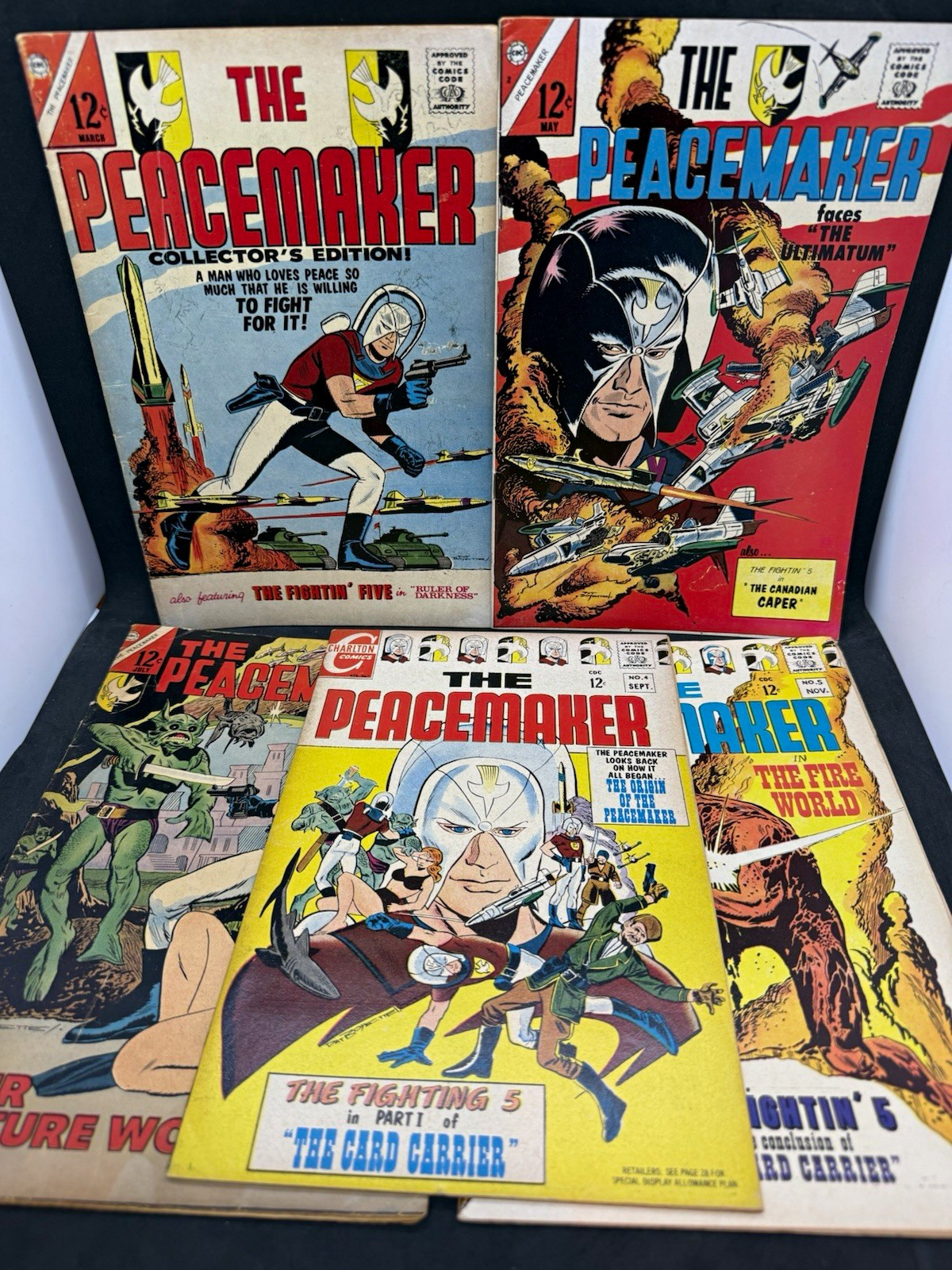 The Peacemaker 1 2 3 4 5 Complete Series 1967 Charlton Comic Solo Lot Silver Age