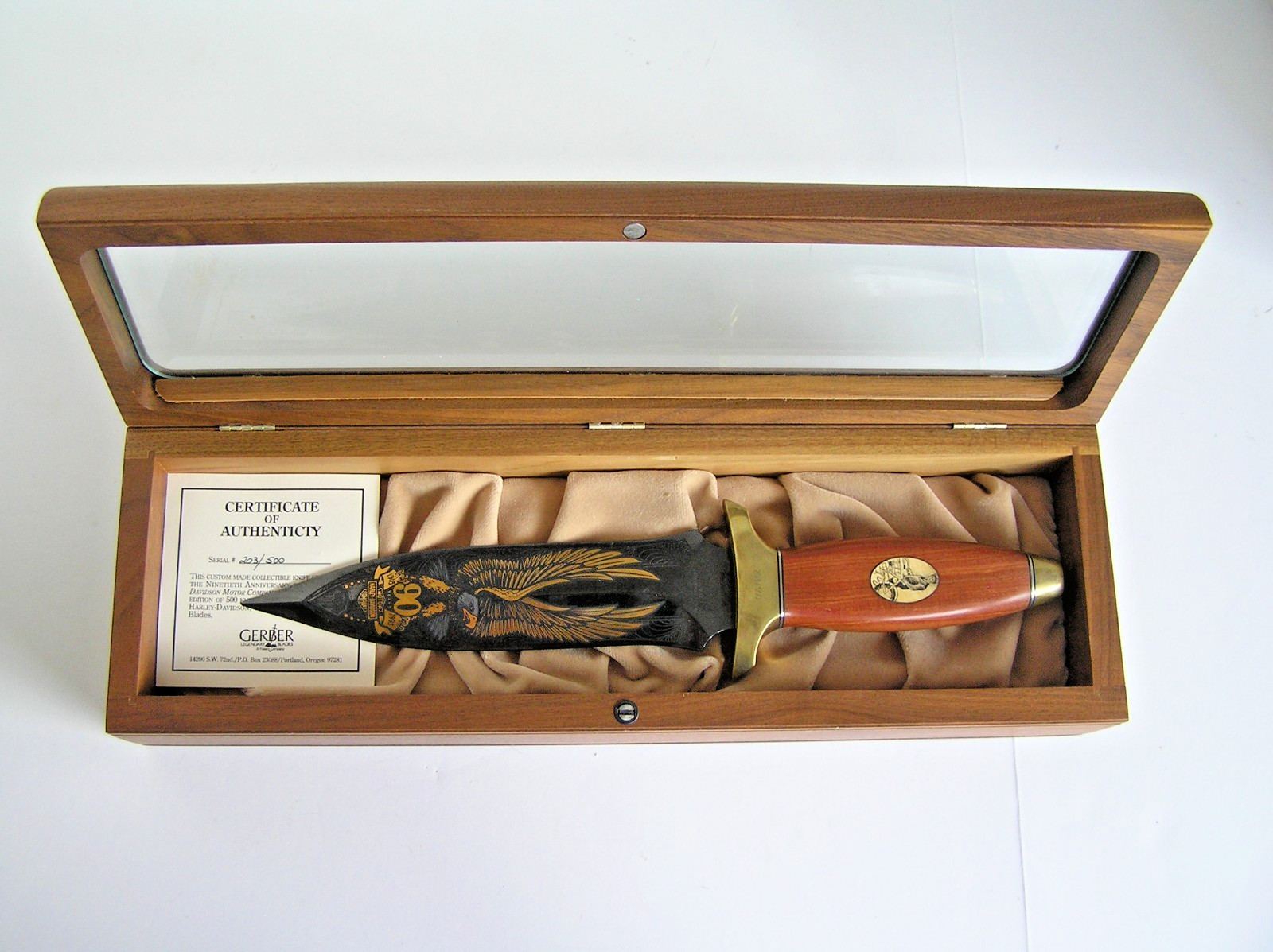 Harley-Davidson 90th Anniversary Ultra Limited Gerber Knife/Dagger #203 of 500