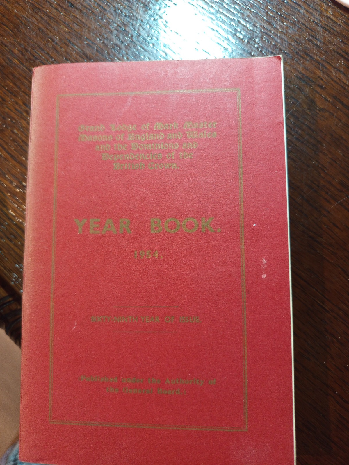 1954 Year Book Grand Lodge of Mark Master Masons   Freemasonry masonic/664