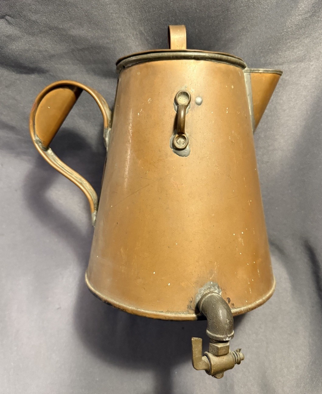 Antique Nautical Sea Captain’s Boat Ship Galley Copper Coffee Pot Marine Kettle