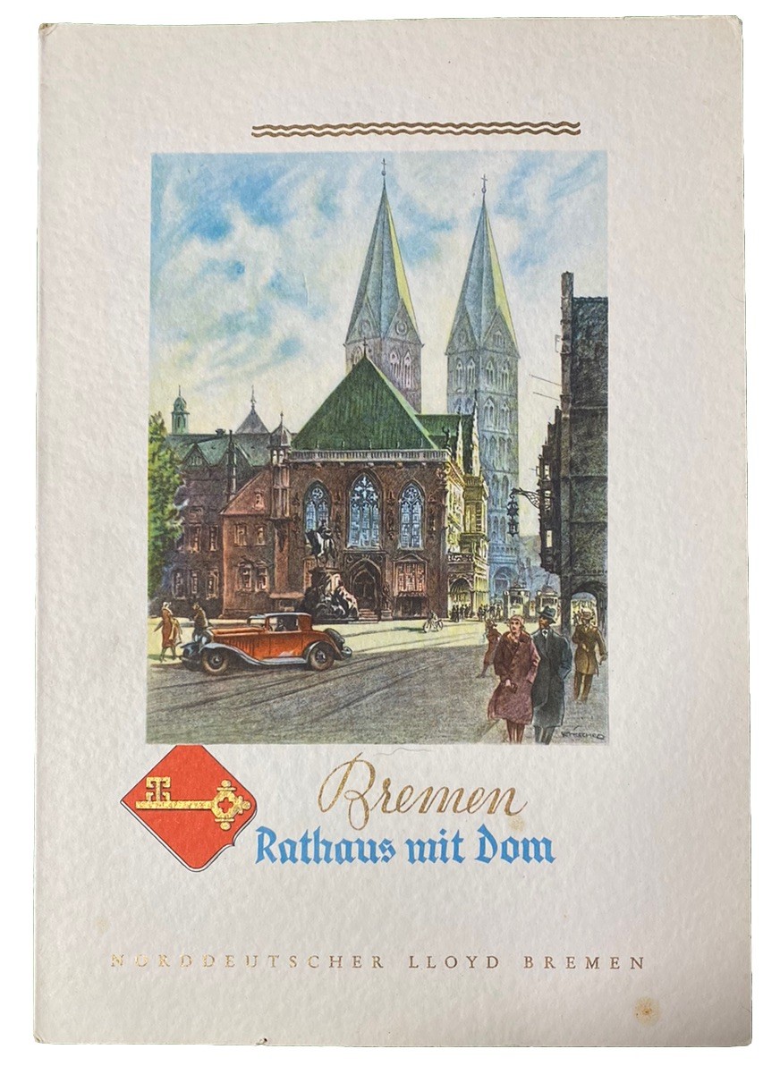 Norddeutscher Lloyd Bremen Line SS Columbus Antique 1938 Menu Bremen Germany