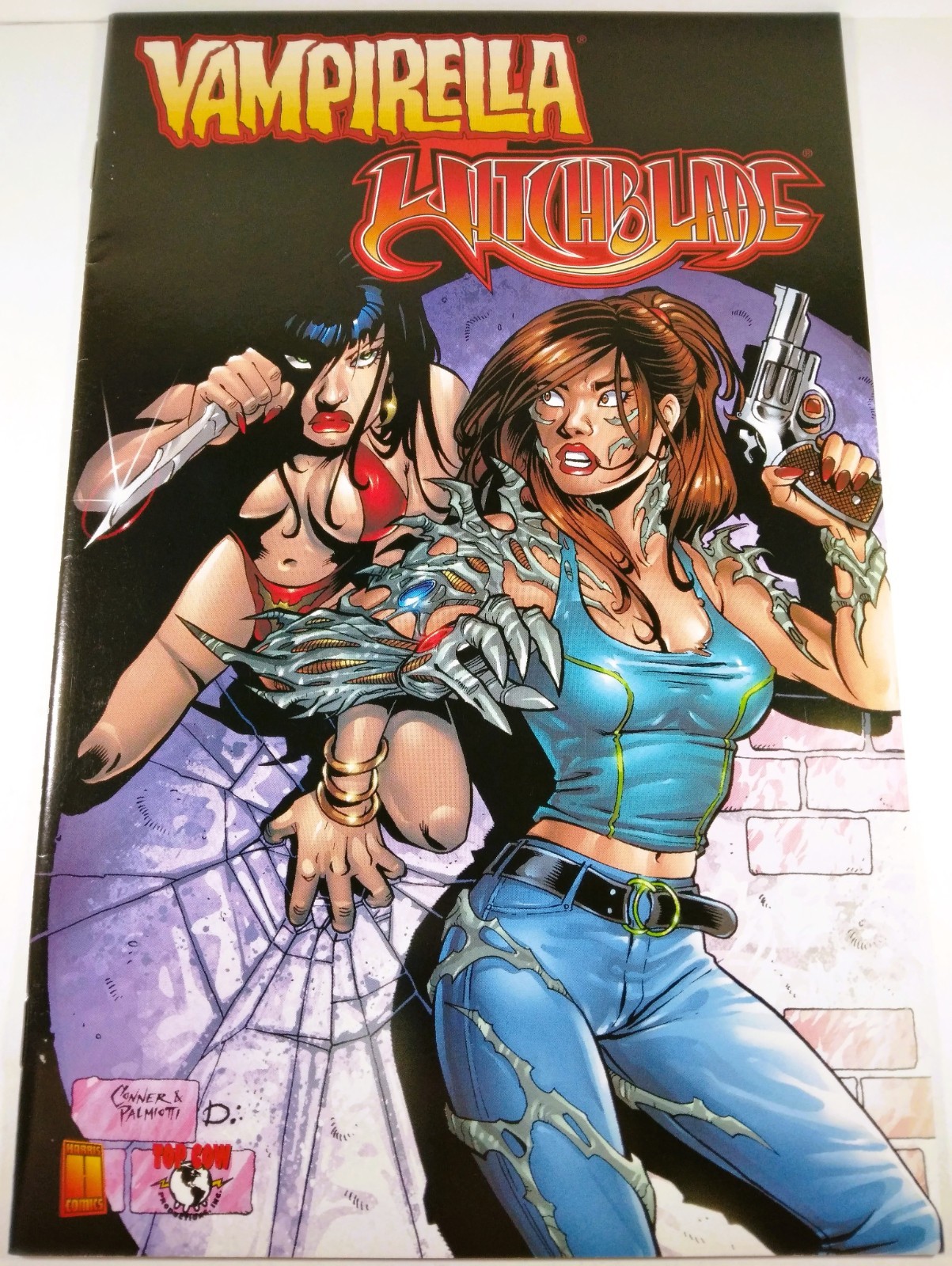 🩸💀 VAMPIRELLA WITCHBLADE #1 AMANDA CONNER VARIANT B 2003 HARRIS IMAGE TOP COW