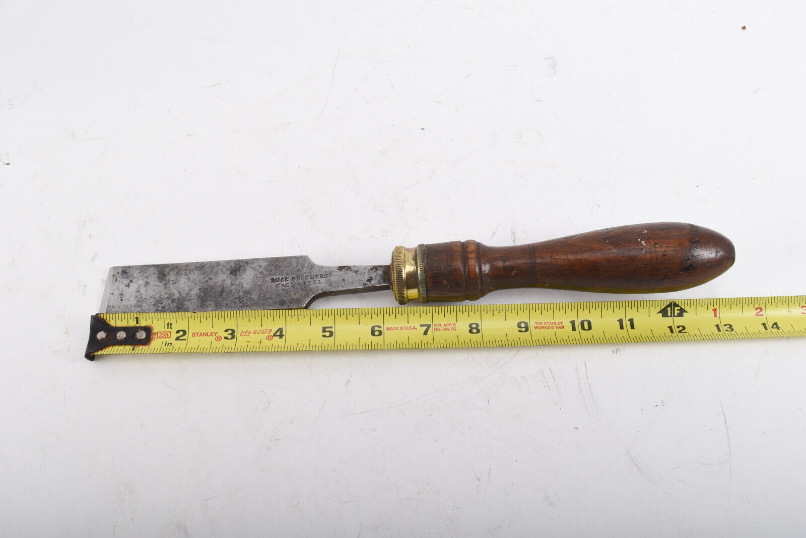 Antique Bucks Brothers 1 1/4\'\' Chisel Cast Steel Wood Working Tool USER V65