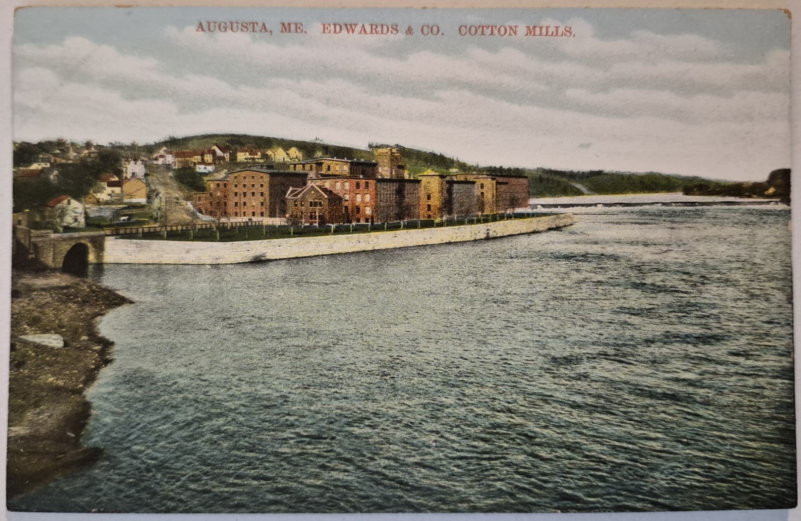 Vintage Postcard Edwards & Company Cotton Mills Augusta Maine   AA154