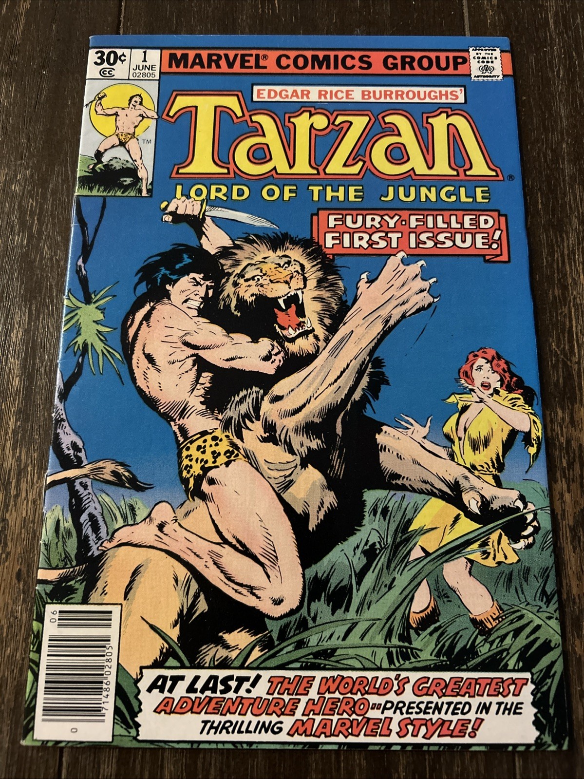 Marvel Tarzan 1 FN/VF Range 1977 Buy 6 
