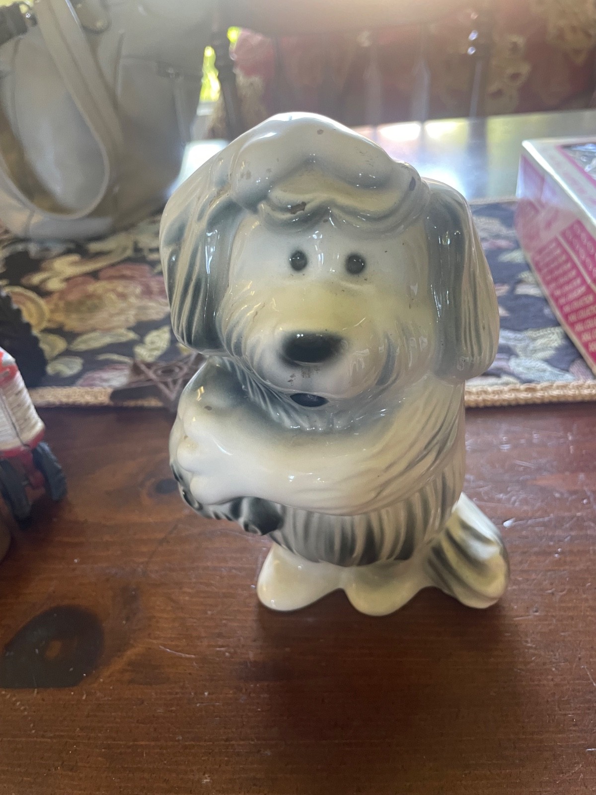 Vint 1950s Florence Ceramics Galpin Ford Dealer Promo Bank Shaggy Dog CALIF. USA Vint 1950s Florence Ceramics Galpin Ford Dealer Promo Bank Shaggy Dog CALIF. USA