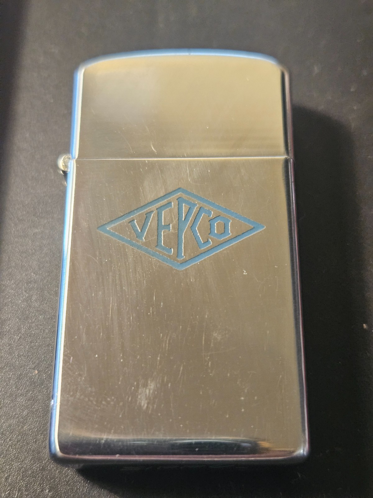 Vintage 1965 VEPCO Slim Zippo - hi polish finish - Used