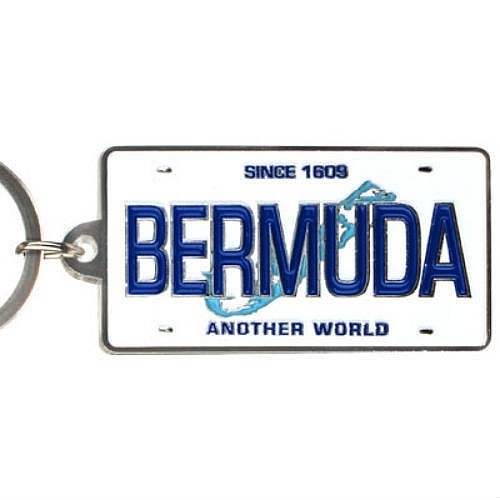 Bermuda Caribbean License Plate Metal Rectangular Souvenir Keychain 2.25\