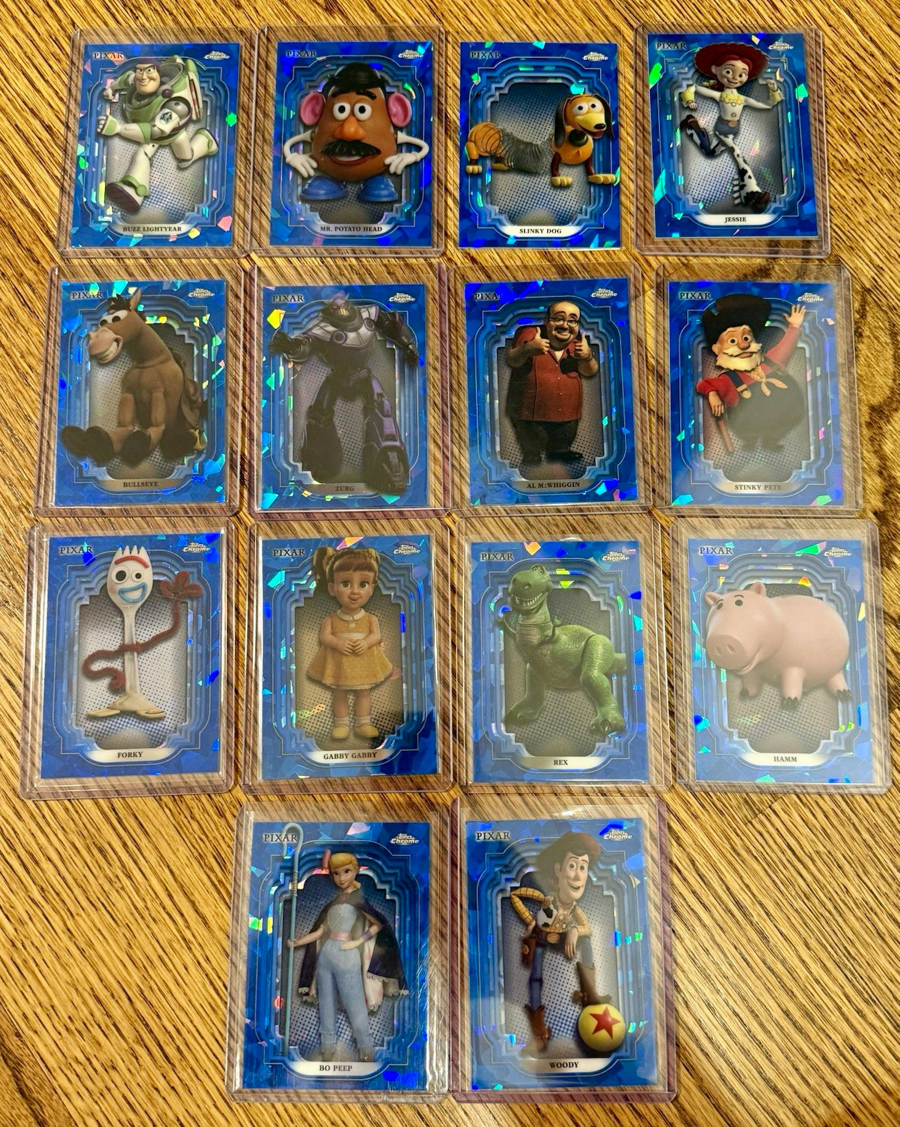 Topps Chrome Sapphire 2024 Disney Pixar Toy Story Woody Buzz Friends 14-Card Lot
