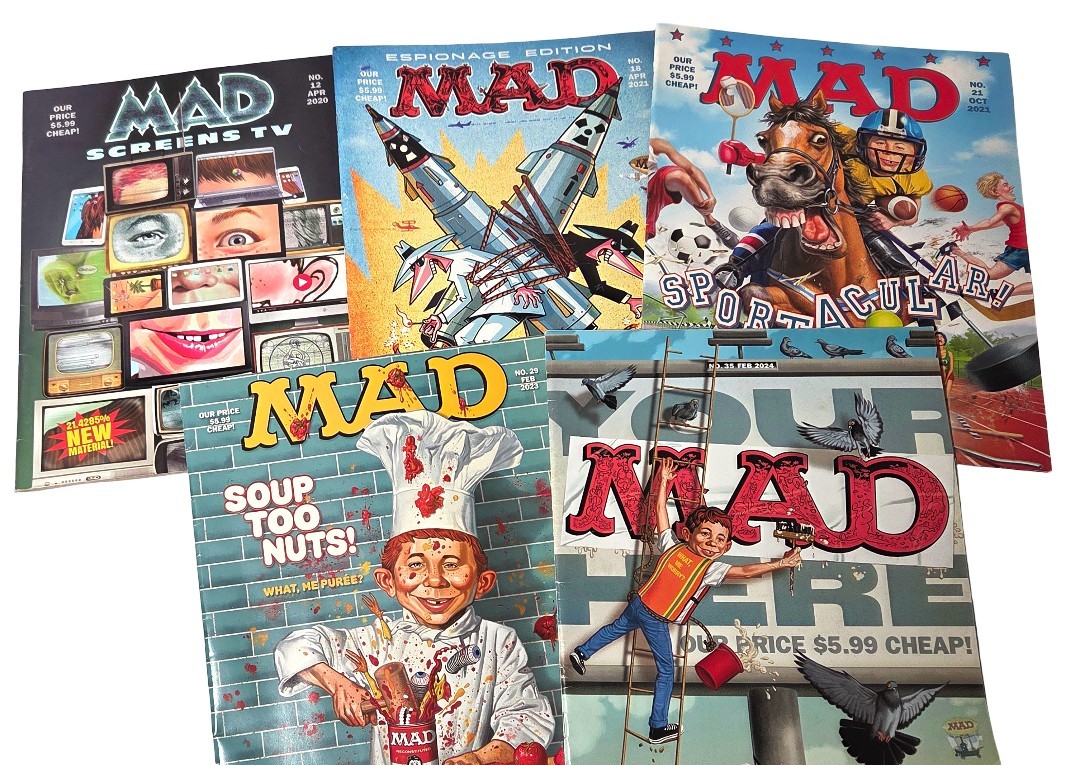 MAD Magazine Lot Of 5 2020s Issues #12 #18 #21 #29 #35 LN Unfolded Bags/Boards