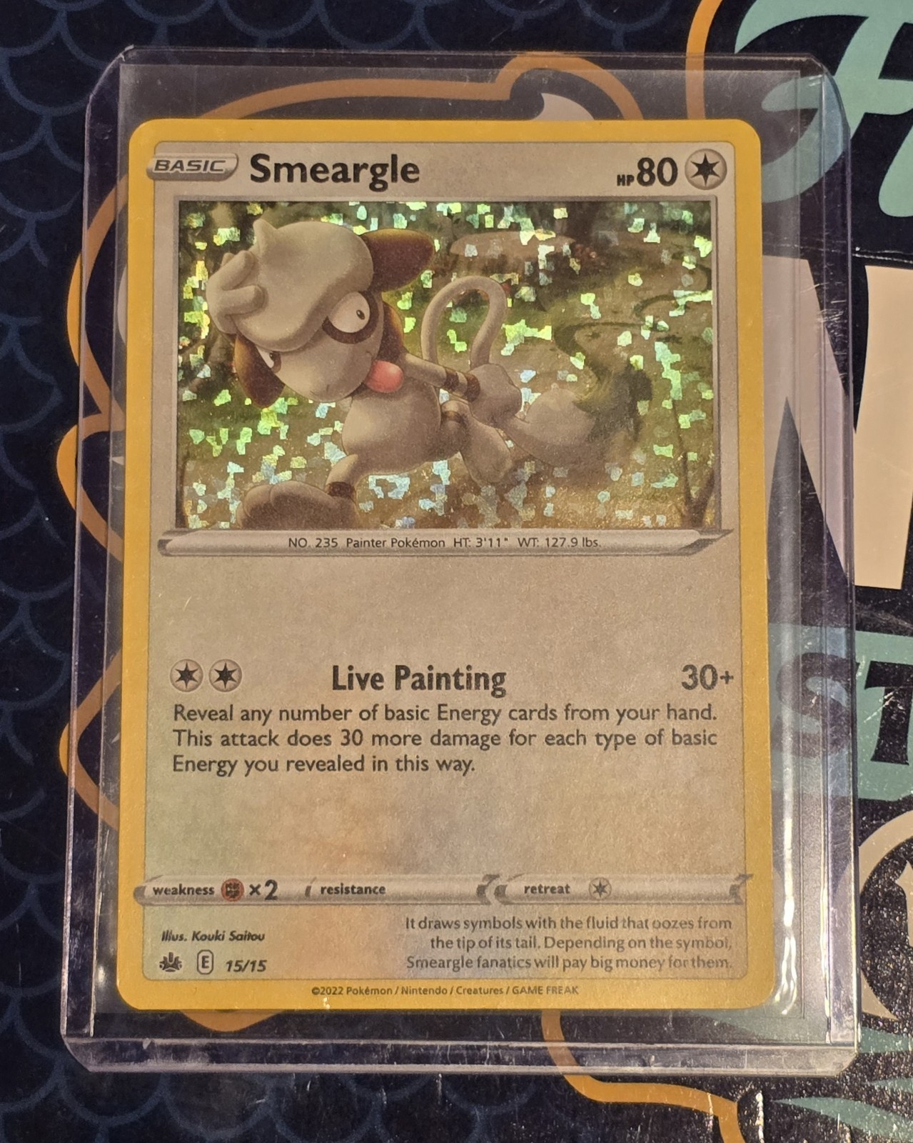 2022 Pokémon Smeargle 15/15 Holo Rare Used Conditions 