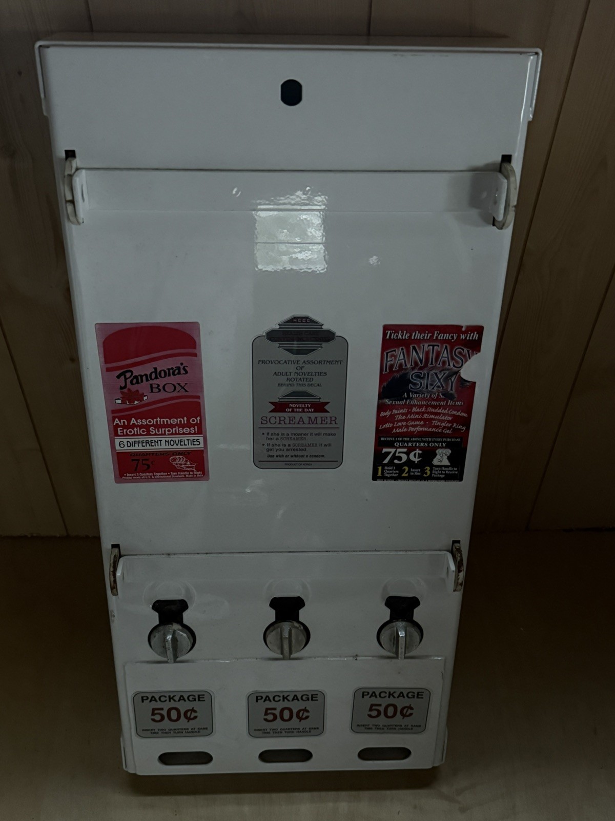 VINTAGE 1970 CONDOM VENDING MACHINE ORIGINAL PREVIOUSLY REFURBISHED