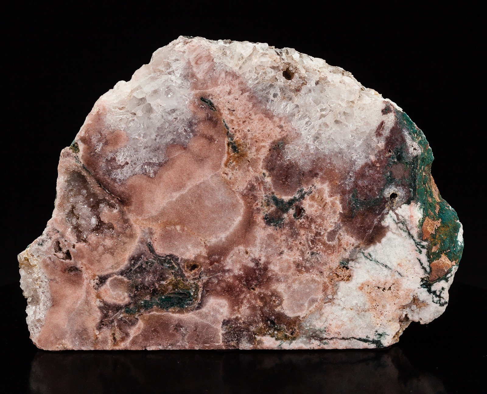 Pink Amethyst Geode Cut Base Slab Crystal Cluster Rare Decor 236mm 2197g H2375