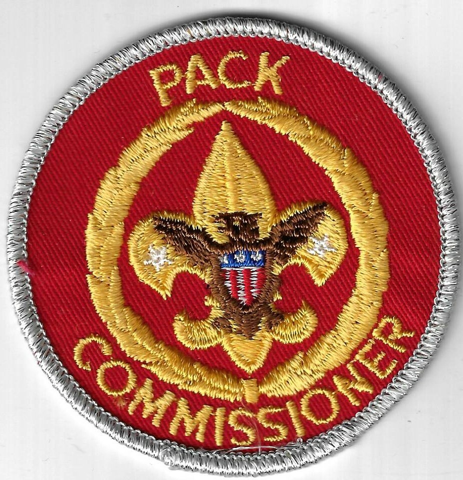 Pack Commissioner Silver Mylar Trained Position Patch Authentic Issue [MA144]
