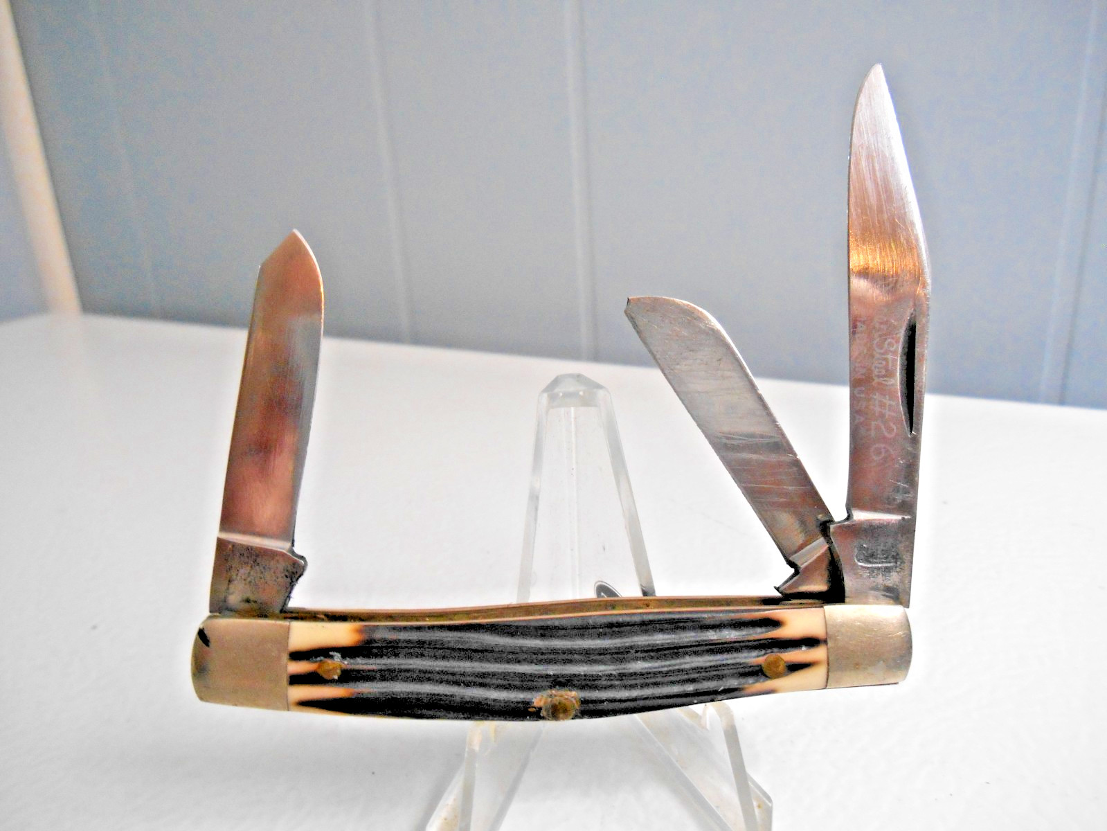 VINTAGE QUEEN STEEL #26 MADE IN USA 3 BLADE WINTERBOTTOM POCKET KNIFE