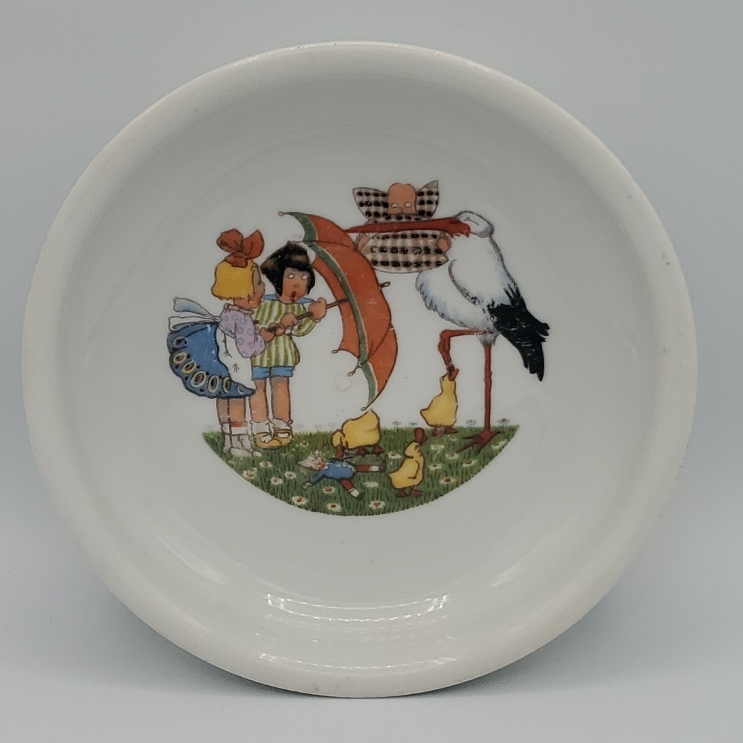 Vintage Kahla Porcelain Baby Stork Bowl