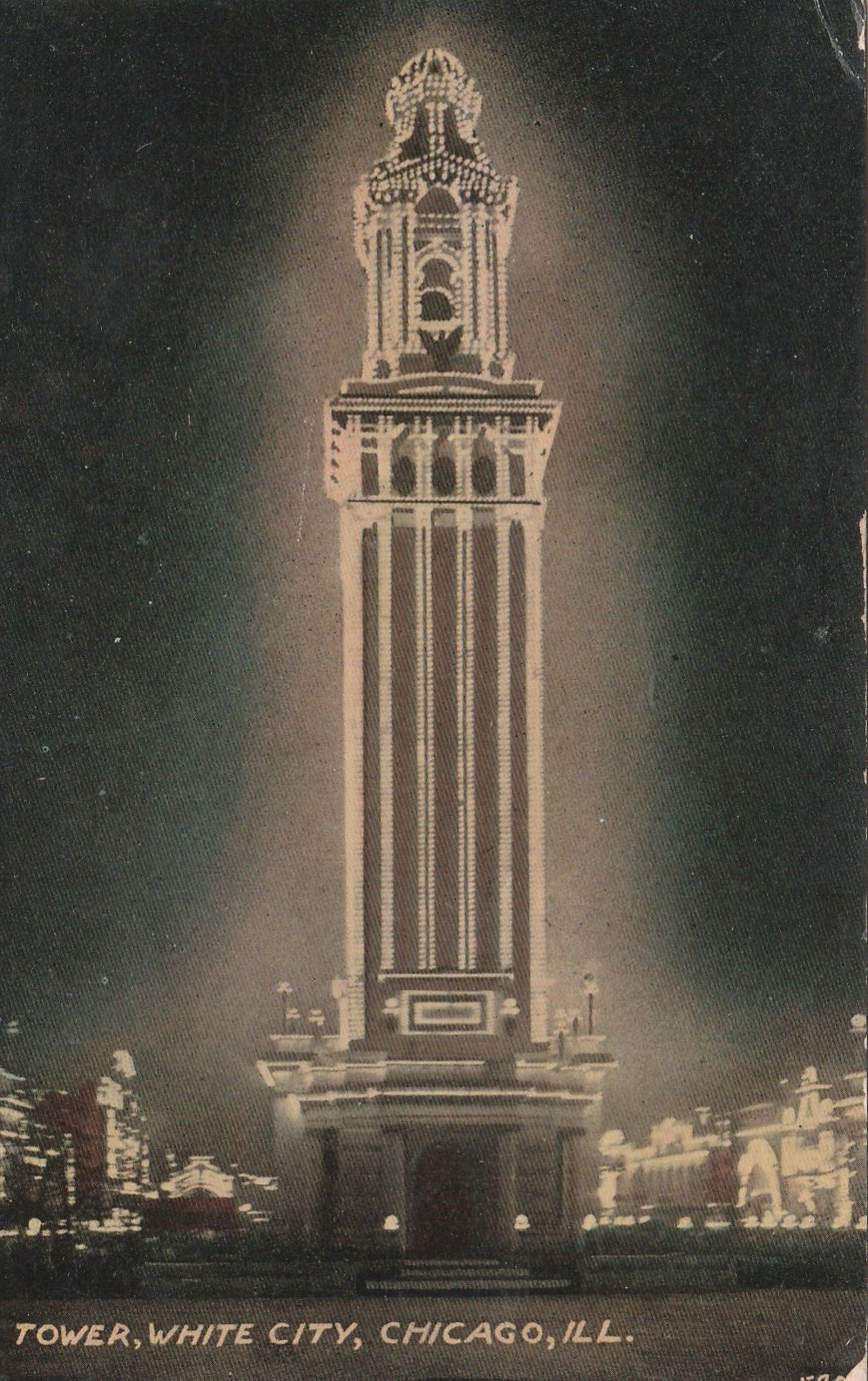 Chicago IL-Illinois, The Tower, White City, Vintage Unposted Souvenir Postcard