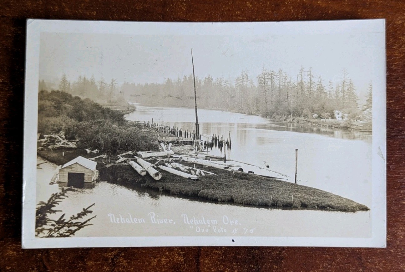 RPPC NEHALEM RIVER OREGON 1920\'s Real Photo Postcard 