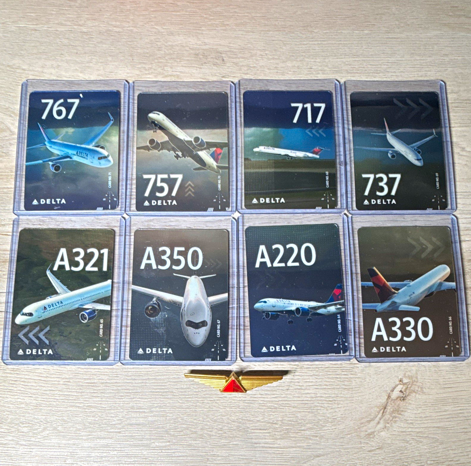 Delta Air Lines Aircraft Model Collector Card Set of 8 New release MSG FOR DEAL