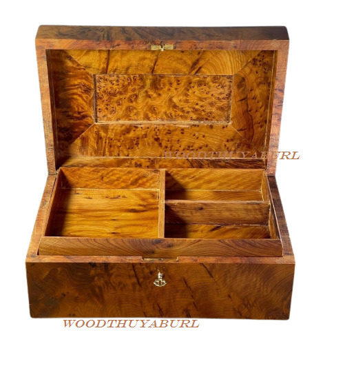 Moroccan jewellery burl thuya wooden Box decorative keepsake wedding gift box