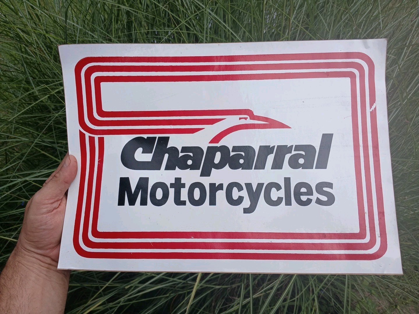 Rare Original Vintage Chaparral Motorcycle Dealer Door Sticker Race Decal 15x10