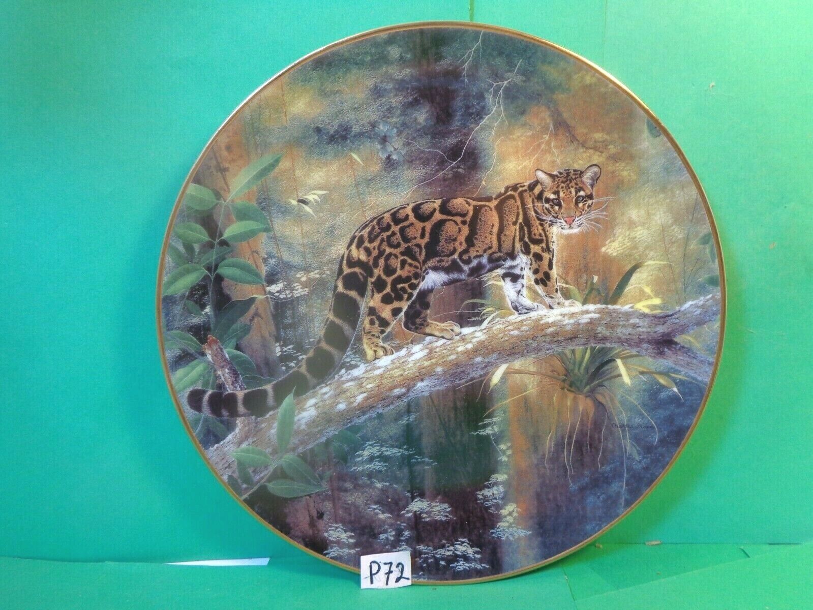 World\'s Most Magnificent Cats/The Clouded Leopard Plate, W.S. George (Used/EUC)