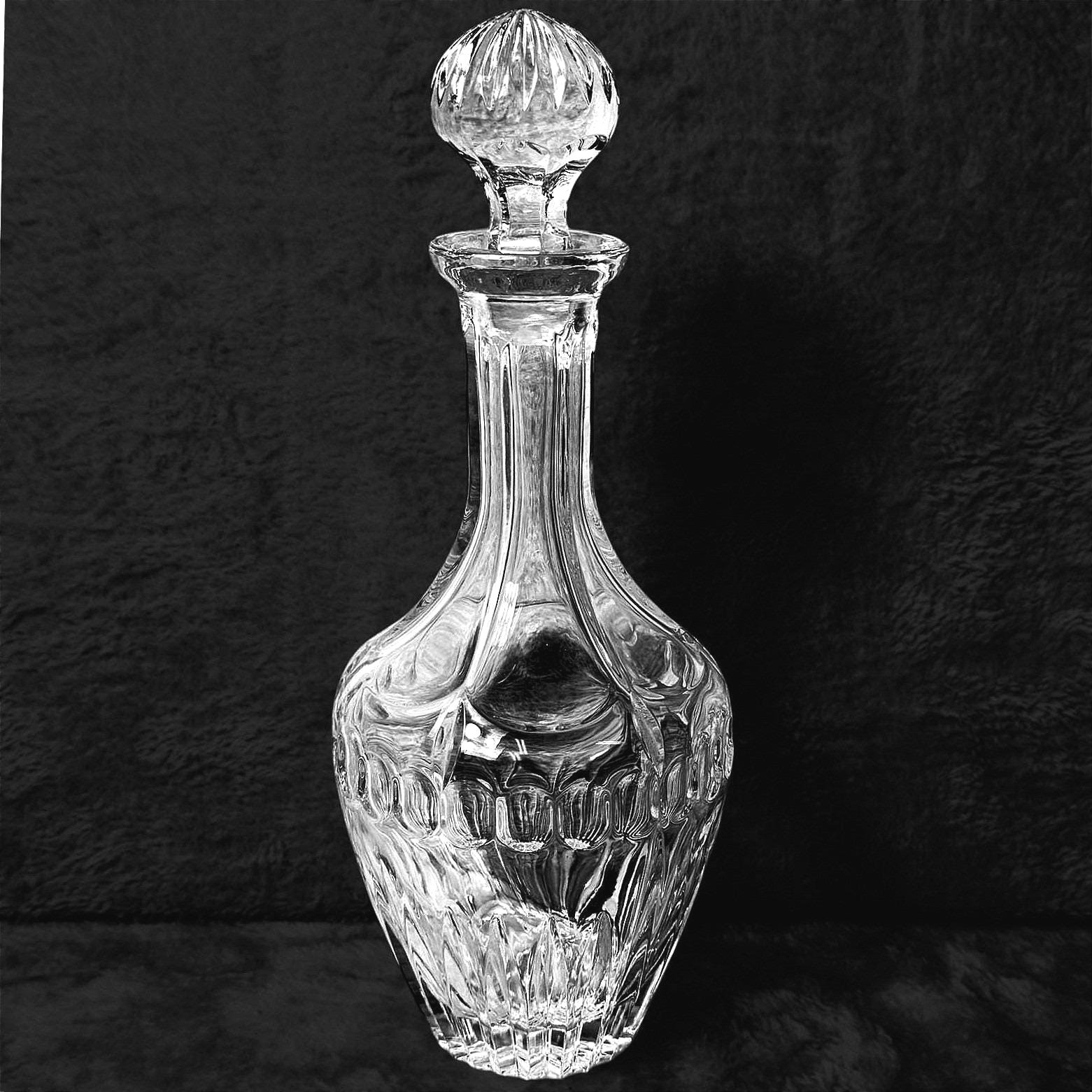 Vintage Cut Crystal Decanter Glass Stopper Whiskey Liquor Barware over 12\