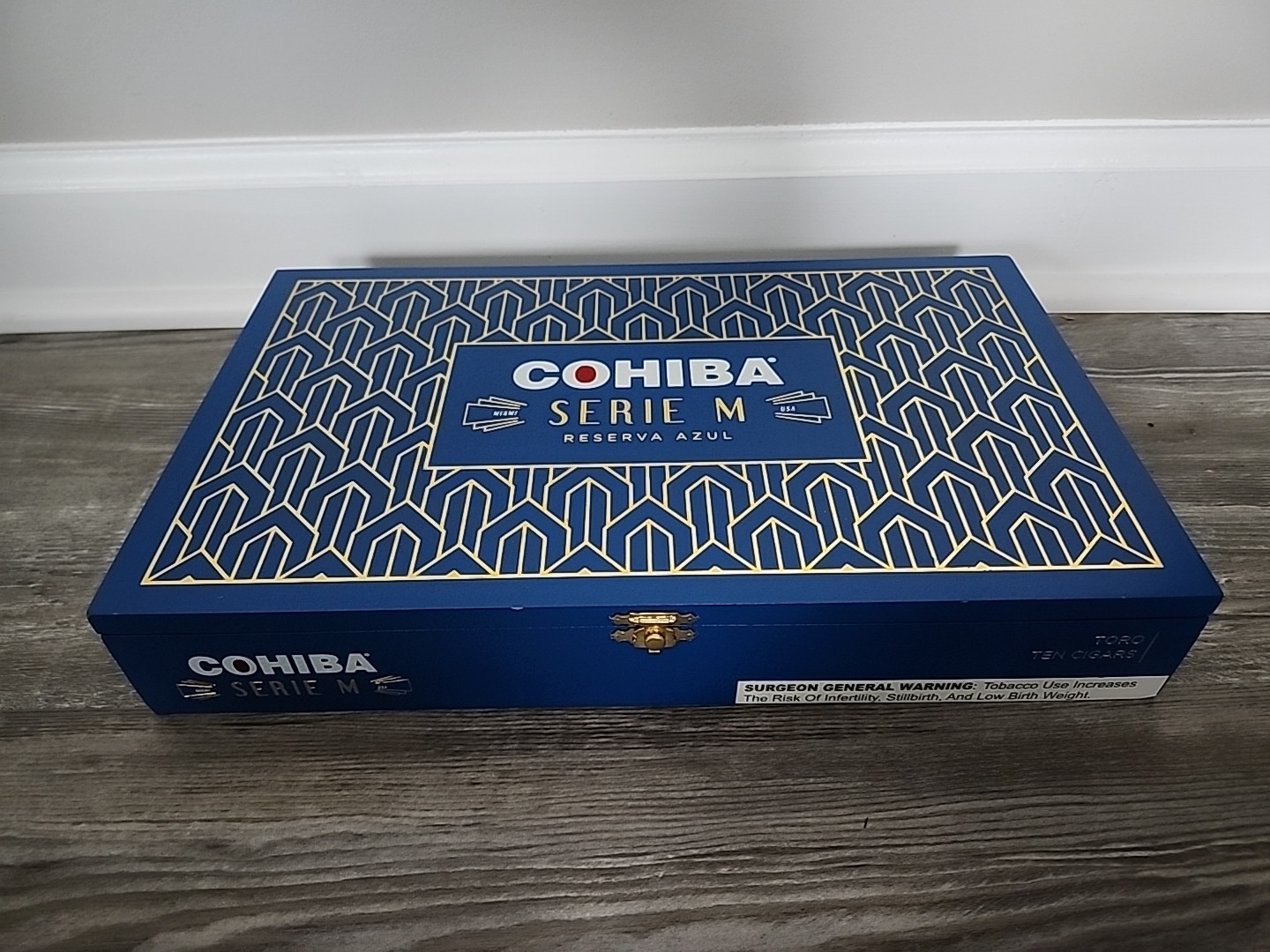 Cohiba Serie M Reserva Azul 2025 Toro Empty Wood Cigar Box 12.75\