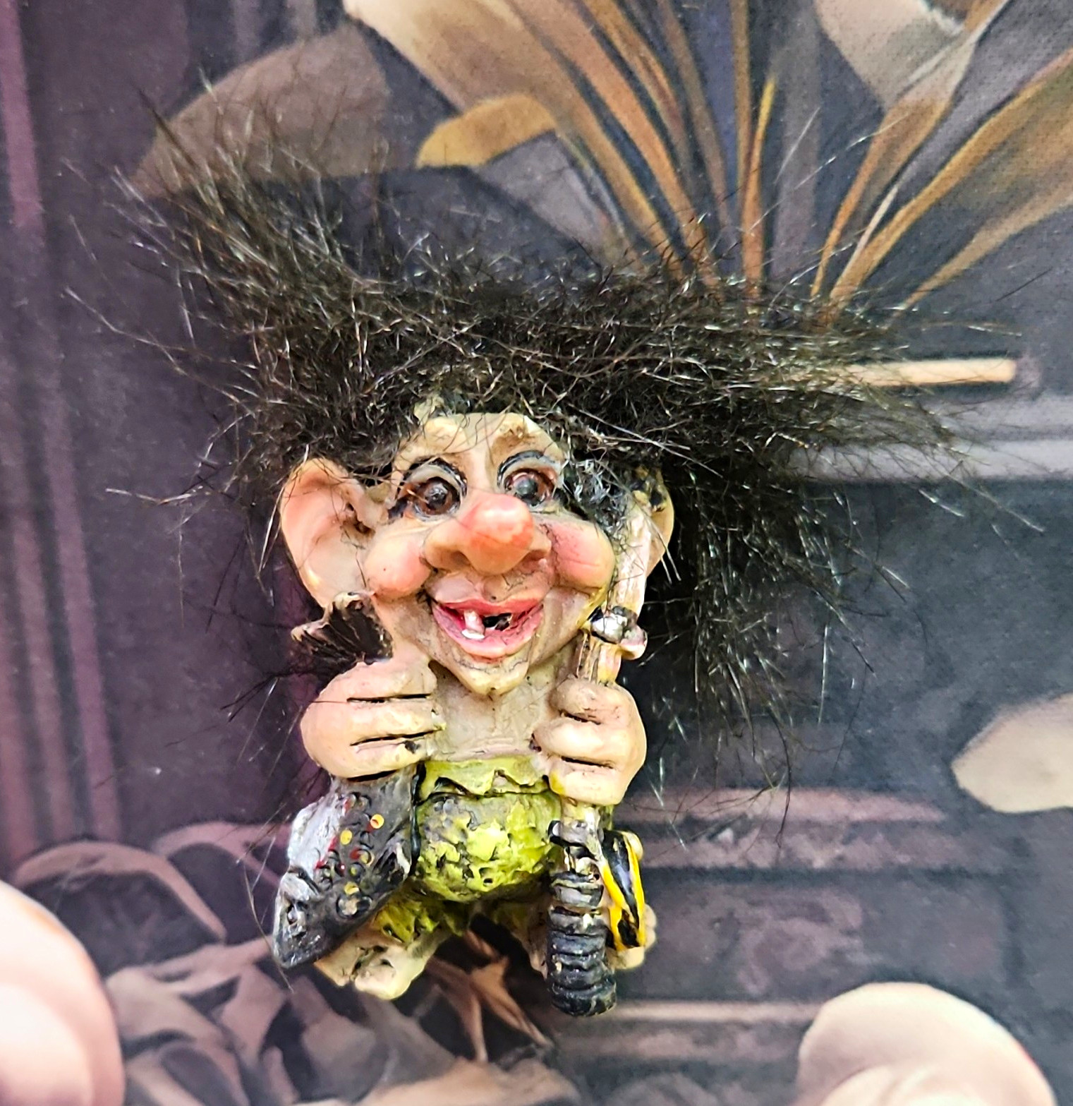Vintage NyForm Norway Troll Figurine Handmade Collectible Folk Art