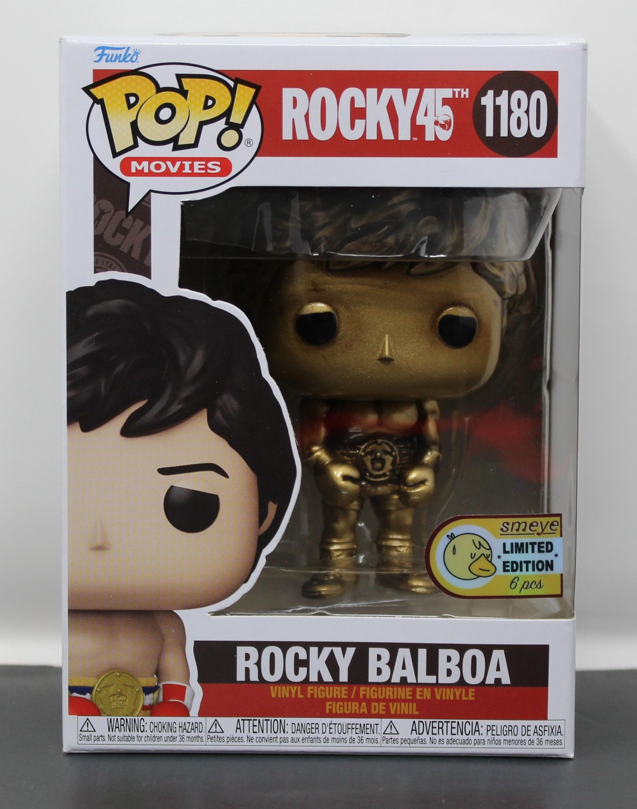 ROCKY BALBOA (GOLD) 6 PCS - SMEYE WORLD LIMITED EDITION - ROCKY 45 - FUNKO POP