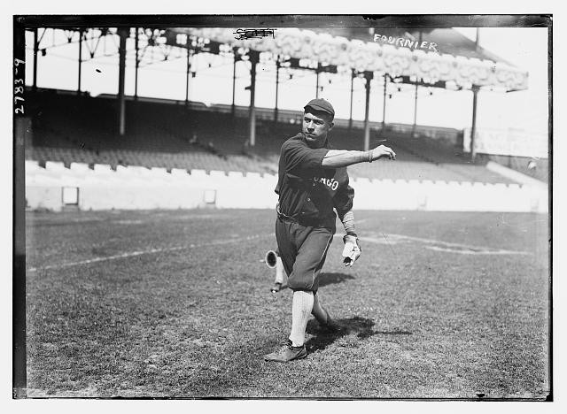 New York NY Jack Fournier Chicago AL Polo Grounds 1910s Baseball Warmup