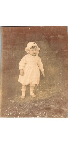 1900s Toddler Studio Photograph Love to Daddy Albumen Print Bonnet & Dress 1900s Toddler Studio Photograph Love to Daddy Albumen Print Bonnet & Dress