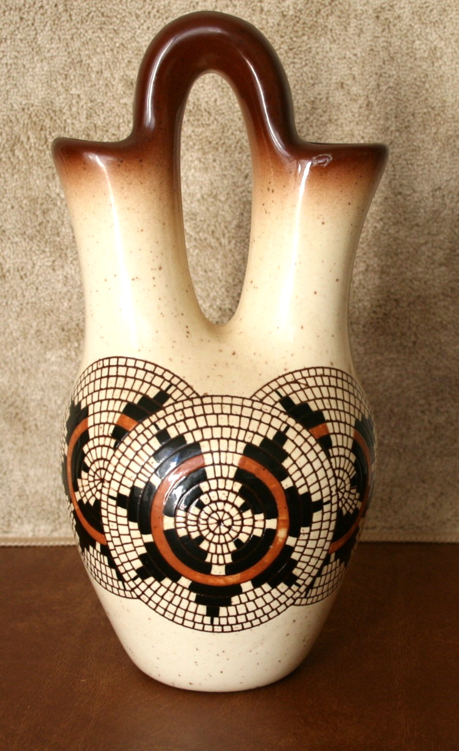 Navajo Pottery Wedding Vase – R. A.  Robbins Signature – Gloss Finish-- 10