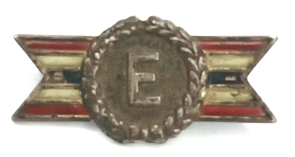 Antique 1940s WWII Civilian Workers Excellence In Production Award Pin Signed