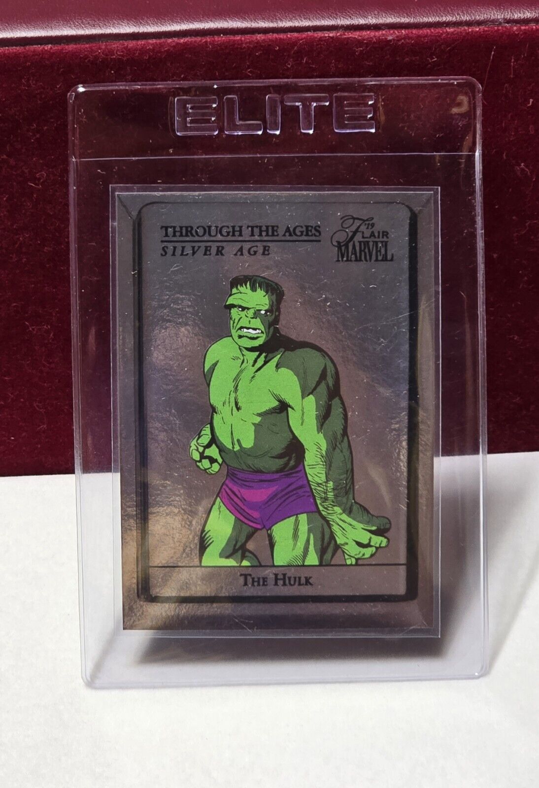 2019 Marvel Flair Through The Ages Silver Age # TTAS-9 The Hulk Insert Foil Card