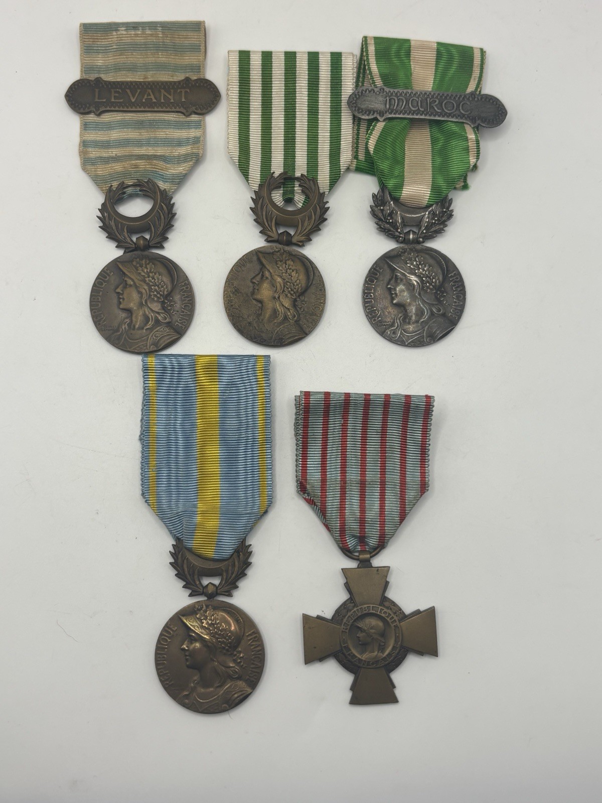 WWI French Colonial Medal Grouping - Morocco Maroc & Syria Levant Campaign Pair