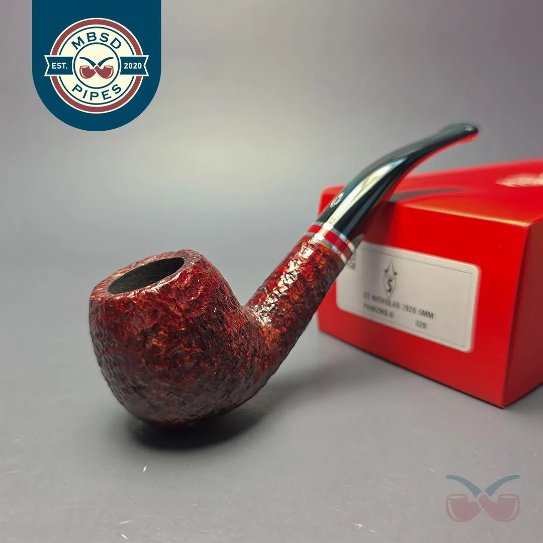 Savinelli 2026 Saint Nicholas 626 Bent Billiard Briar Pipe, New, 6mm
