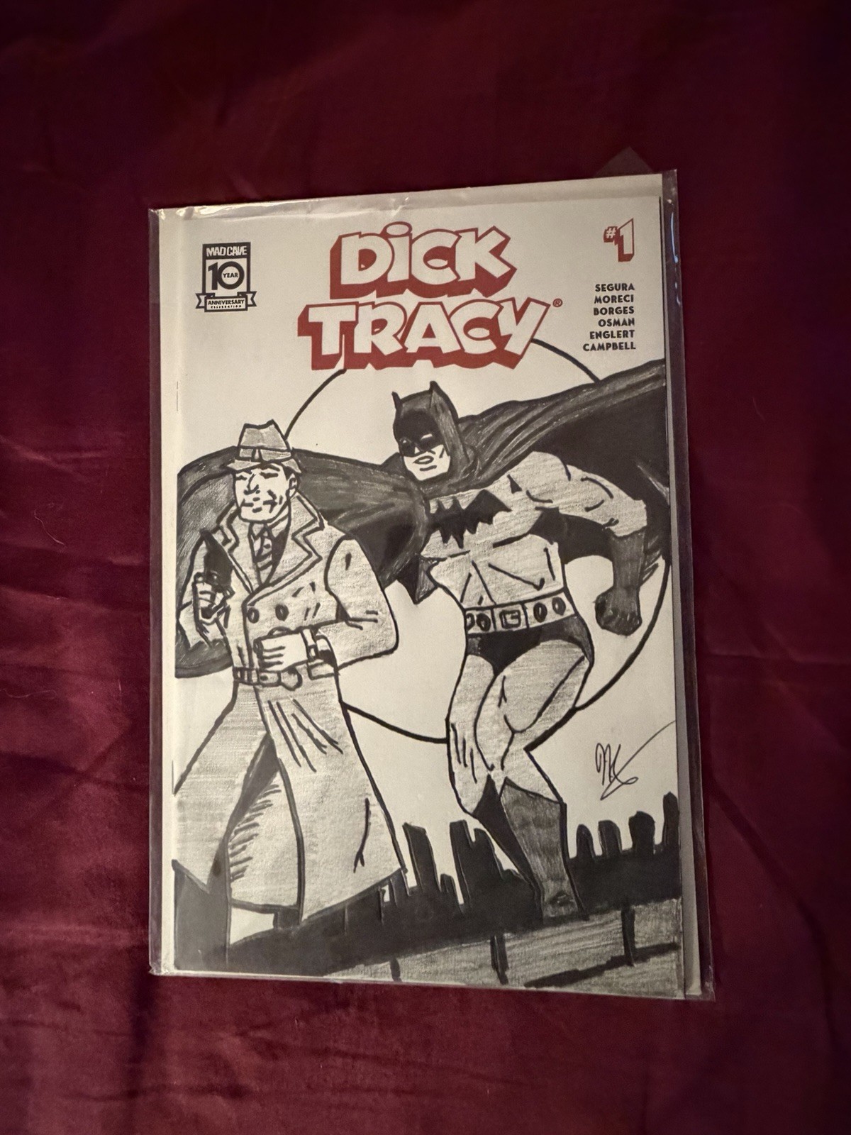 Dick Tracy #1 2024 Mad Cave Studios Comics Sketch Cover