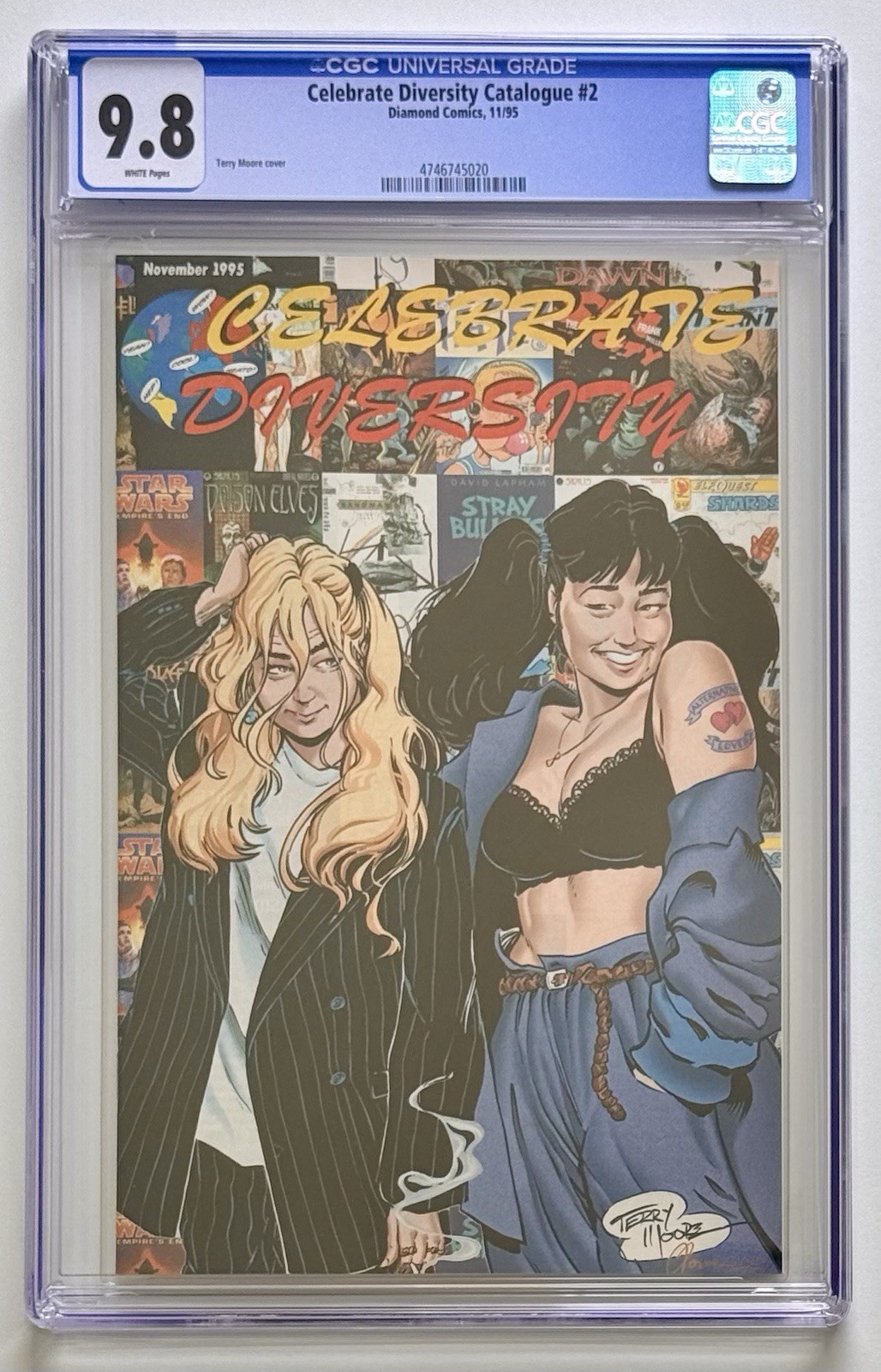 CELEBRATE DIVERSITY 2 ◉ 1995 TERRY MOORE ART * HTF * CGC 9.8 * NEW CASE 👀