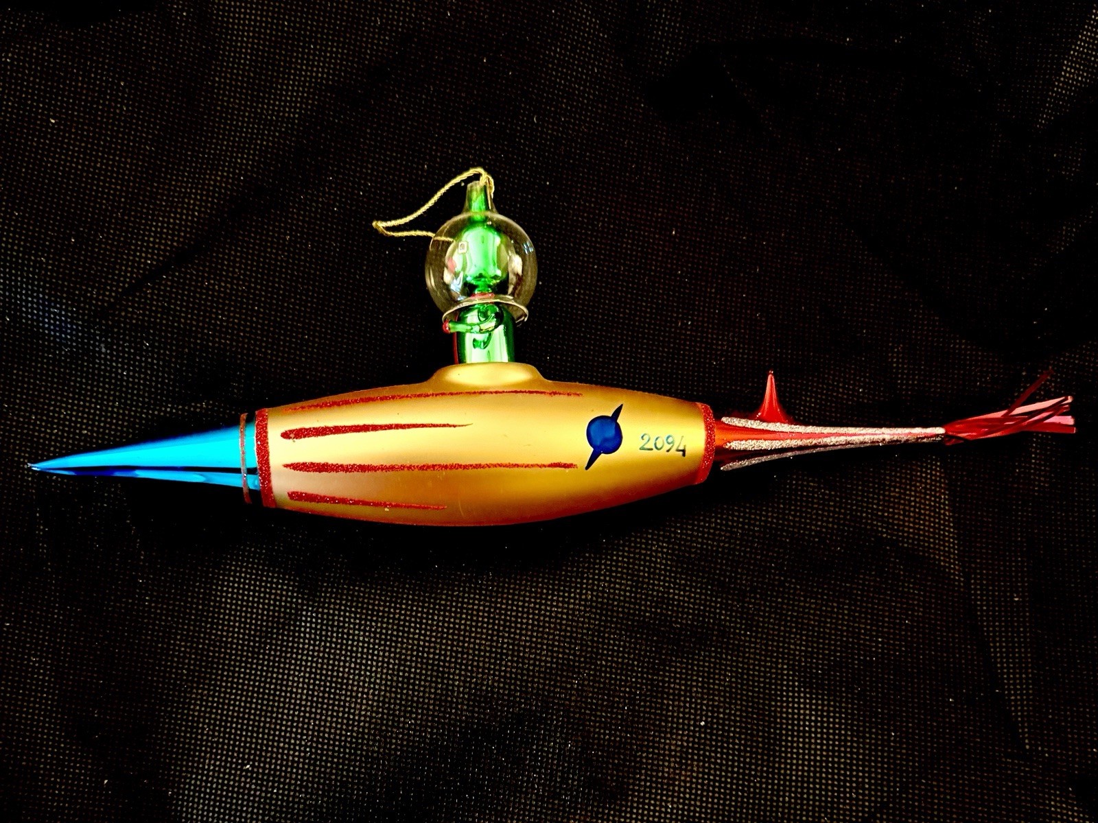 CHRISTOPHER RADKO EXTREMELY RARE MARTIAN HOLIDAY ROCKET SHIP  ITALIAN  NEW COND