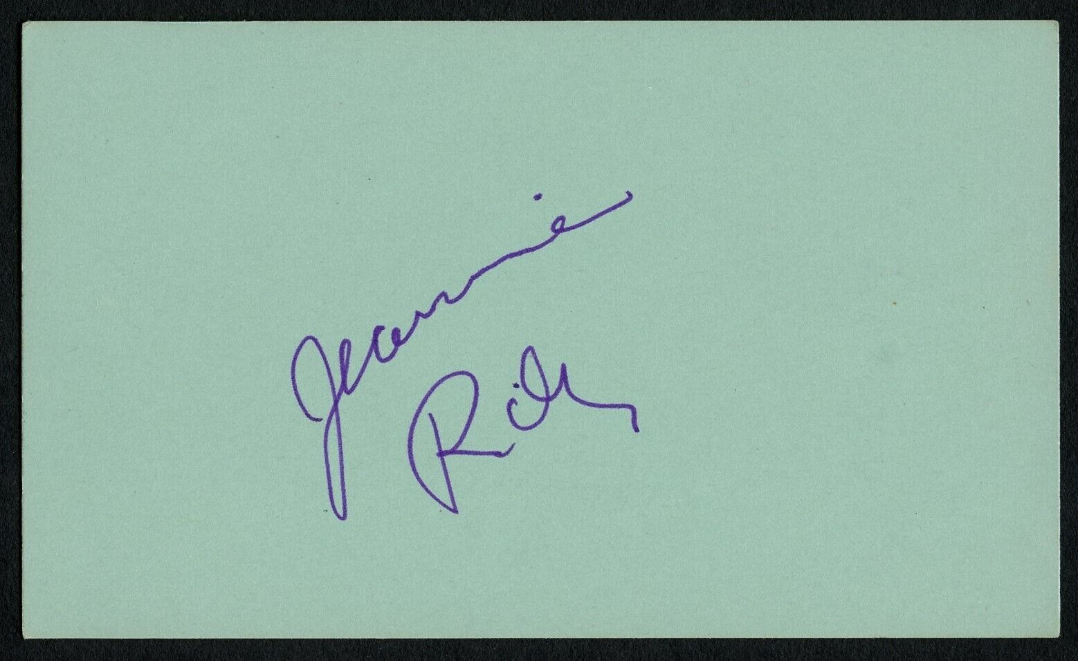 Jeannie Riley signed auto Vintage 3x5 Hollywood: Country Music and Gospel Singer
