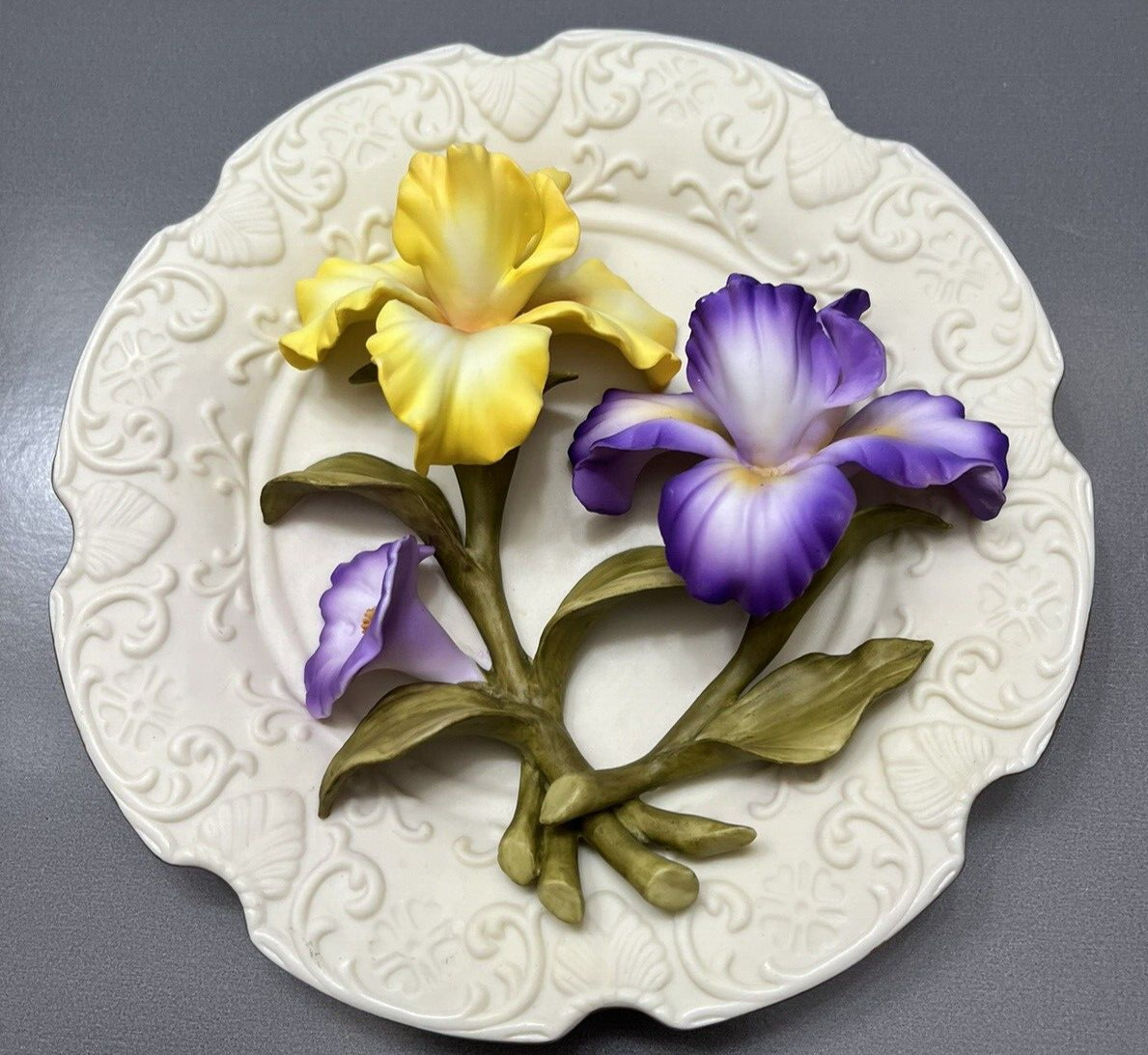 Bradford Exchange Precious Petals Salvatore Sarno Essence Of Spring Iris Flowers