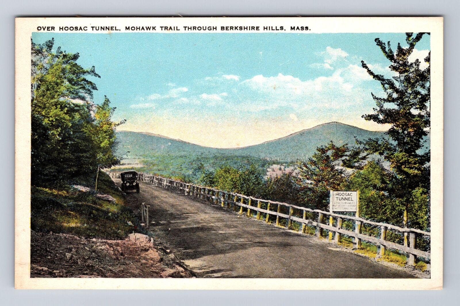Berkshire Hills MA-Massachusetts, Hoosac Tunnel, Mohawk Trail Vintage Postcard