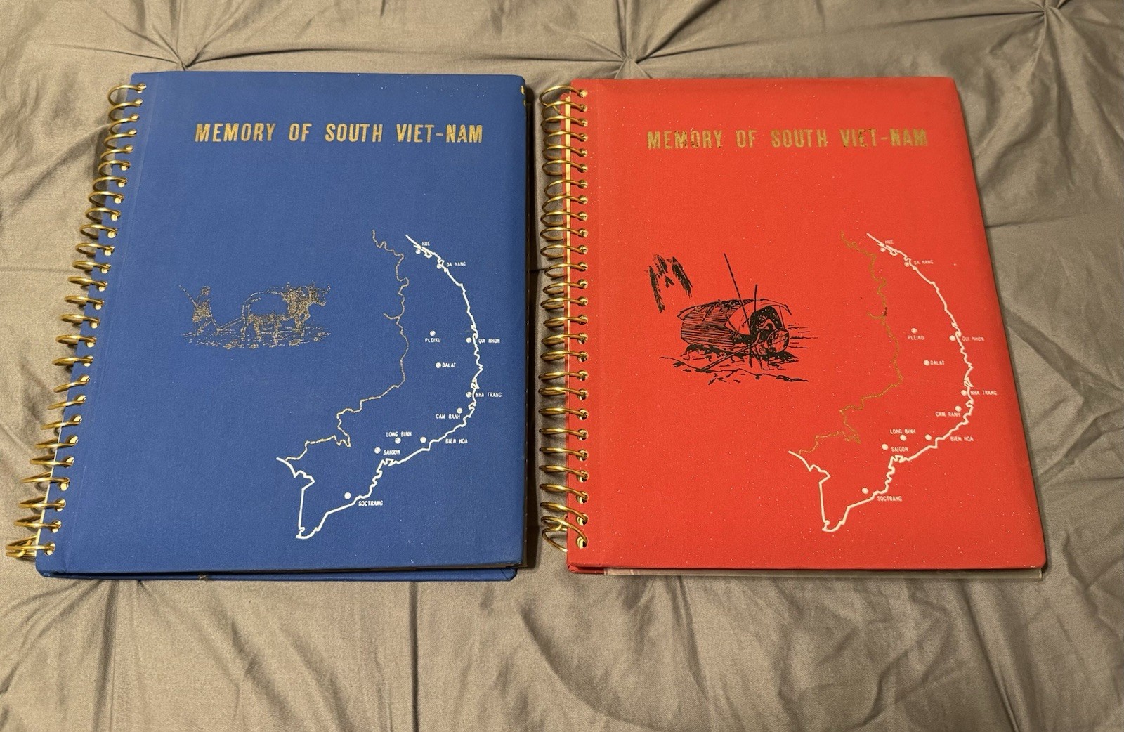1970 South Vietnam War Era Photo Albums 2 Scrapbooks Original Travel Ephemera
