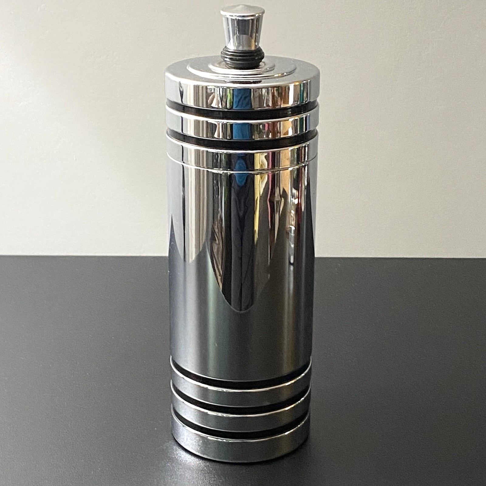 Chase USA Art Deco Gaiety Chrome Martini Cocktail Shaker Mid Century Barware
