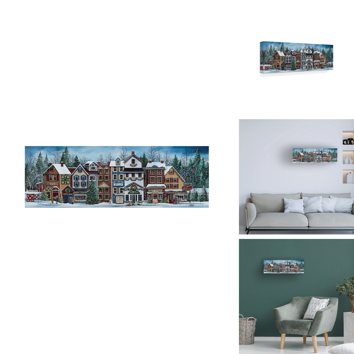 Trademark Fine Art 'Christmas Village' Canvas Art by Debbi Wetzel