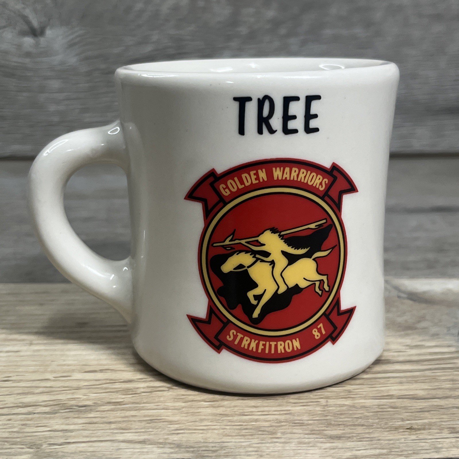 VTG Victor Diner Coffee Mug US Navy Golden Warriors Strike Fighter Squadron 87