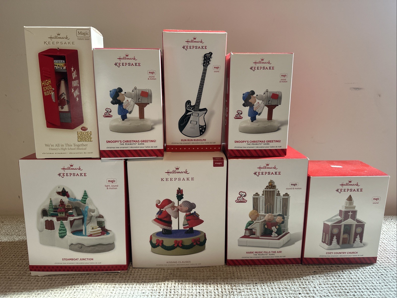 Hallmark Keepsake Ornament - Magic Sound & Motion Series - Lot Of 8 - Battery Op