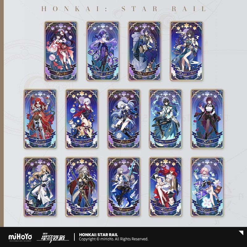 Hot Game Honkai: Star Rail Wuthering Waves Double-Sided Laser Ticket