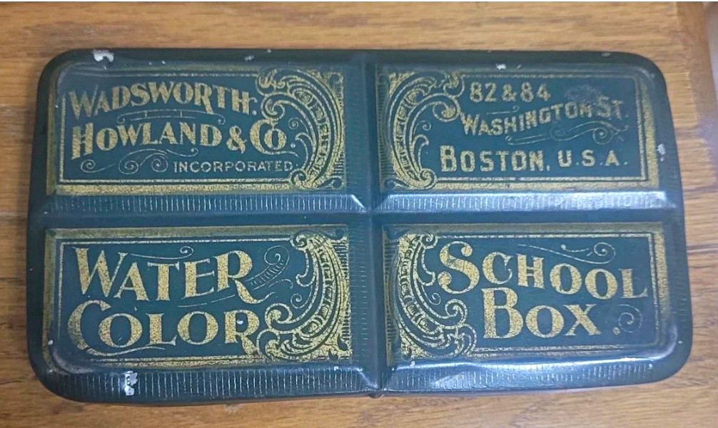 4 Vintage Watercolor Tin Lot